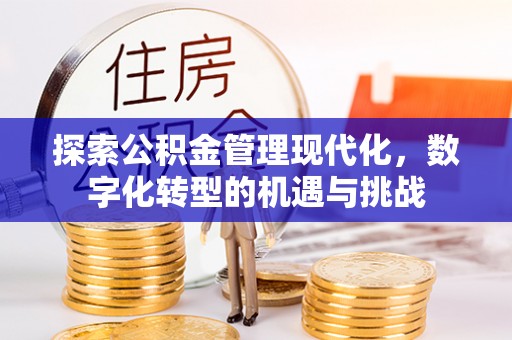 易门探索公积金管理现代化，数字化转型的机遇与挑战