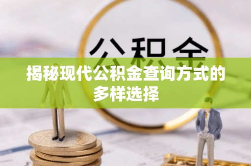 易门揭秘现代公积金查询方式的多样选择