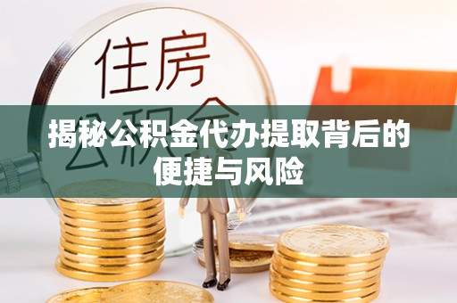 易门揭秘公积金代办提取背后的便捷与风险