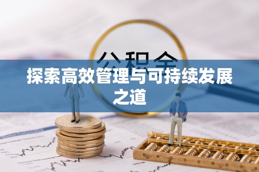 易门探索高效管理与可持续发展之道