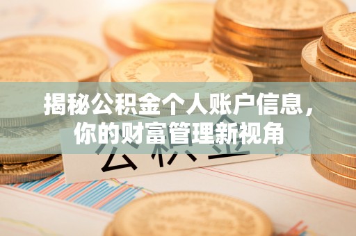 易门揭秘公积金个人账户信息，你的财富管理新视角