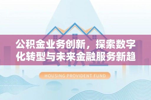 易门公积金业务创新，探索数字化转型与未来金融服务新趋势
